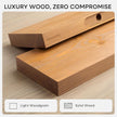 Homeforia 36 inch Golden Oak Floating Shelf, High End Solid Real Wood 36inch Small Floating Shelves for Wall Mounted, Oak Wooden 36in Floating Shelves, Heavy Duty Bracket, 36 X 6.5 X 1.75 in, Set of 3