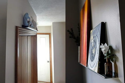 Floating Ledge, Photo Shelf, Art Ledge - Very Durable and Made in The USA (White, 18")