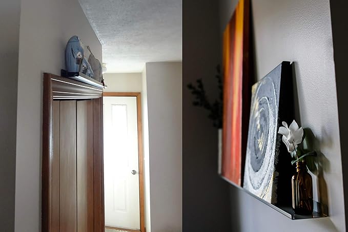 Floating Ledge, Photo Shelf, Art Ledge - Very Durable and Made in The USA (White, 33")