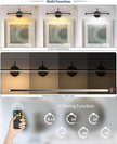 JOOSENLUX Modern Wall Lights Battery Operated Black Wireless Picture Lights for Wall 16.5
