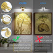 2 Pack Gold Battery Operated Picture Light, Wireless Picture Lights for Wall with Remote Dimmable Timer, Lighting Modes Pictures Frame Lights for Artworking, Magnetic Painting Light Wall Decor
