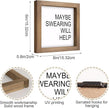 Funny Desk Signs, 6 Inch Wooden Maybe Swearing Will Help Sign, Rustic Office Decor for Cubicle Table Shelf Farmhouse Home Decorations