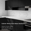 Ismoon Black Contact Paper Peel and Stick Wallpaper 17.5''x236''Wood Grain Contact Paper for Cabinets and Drawers Removable Self-Adhesive Modern Renter Friendly Wallpaper for Desk Countertops Vinyl