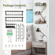 Fire Escape Wall Shelf, Modern City Corner Wall Decorative Action Figure Metal Display with Mini Shelf, Black 2.5 Tier