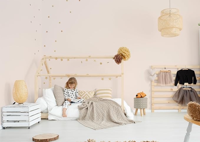 Peel and Stick Wallpaper Solid Color Nude Contact Paper Matte Wall Paper for Bedroom Bathroom Beige Wallpaper Removable Self-Adhesive Kitchen Wall Decor Vinyl Roll 17.3" x 394"