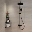 Corner Shelf, 3.0mm Aluminum Alloy Corner Shelf Wall Mounted, for Bathrooms,Offices, Bedrooms,Kitchens,Dorm Rooms and Living Rooms(6 in Black)