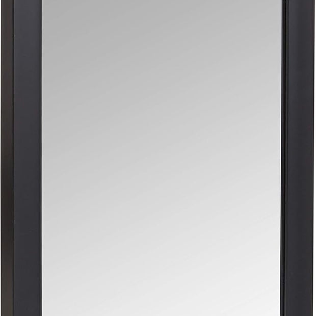 Amazon Basics Rectangular Wall Mount Mirror with Standard Trim for Bedroom, Living Room, Entryway, Hangs Horizontally or Vertically, 16 x 20 inch, Black
