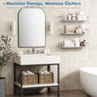 24 Inch Floating Wall Bookshelf for Kids Bedroom, White Large Wall Shelves for Bathroom Over Toilet, Deep Long Floating Book Shelves for Teen Girls Boys Office Classroom Living Room (Set of 3)
