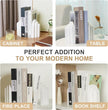 Natural Marble Book Ends - Heavy Duty Bookends for Shelves - Aesthetic Layered Arch Design Stone Book Holders, Decorative Modern Office Bookshelf Stopper Decor for Books/CDs, White