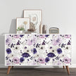 Floral Peel and Stick Wallpaper,Purple/White/Pink Watercolor Flower Contact Paper, Botanical Wall Paper Mural Self Adhesive Removable Waterproof for Bedroom Shelves Cabinet Drawer Table 17.5