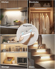 Under Cabinet Lighting Wireless, 2200mAh Rechargeable Motion Sensor Light Indoor, 3 Color Temps, Dimmable, Wireless LED Closet Lights Remote, Magnetic Under Counter Light for Kitchen, Pantry, 4 Pack