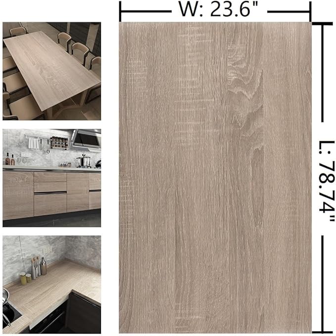 Light Wood Contact Paper Peel and Stick Oak Wood Wallpaper 23.6