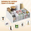 Coffee Station Organizer, Tea Condiment Organizer, Wood Pods Holder Storage Basket, White Coffee Bar Accessories