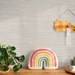 Tempaper Textured Beige Horizontal Faux Grasscloth Removable Peel and Stick Wallpaper, 20.5 in X 16.5 ft, Made in The USA