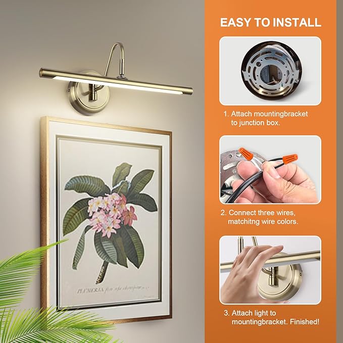 JOOSENLUX Modern LED Picture Lights Fixtures,Art Decor Metal Artwork Mini Accent Spotlights 16.54