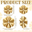 Fourluoo 3 Pack Gold Sunburst Mirrors for Wall Decor Circle Flowers Mirrors Decorative Gold Hanging Wall Art Flowers Mirror for Home Living Dinning Room Bedroom Bathroom Boho Decoration(Floral)
