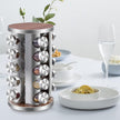 WAYDA Rotating Spice Rack Organizer, 20 Jars Revolving Seasoning Organizer for Cabinet, Stainless Steel Spice Tower for Kitchen Countertop with Reuseable Labels and Funnel