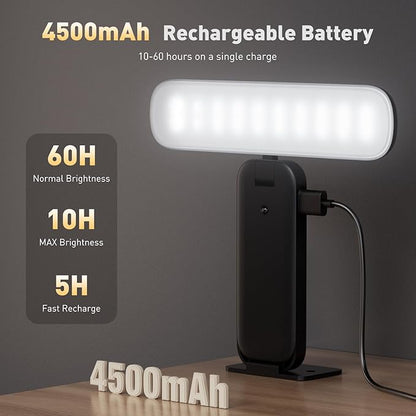 2 Pack Picture Lights for Wall, Rechargeable LED Picture Light Battery Operated with Remote, Dimmable Poster Light for Paintings, Portraits, Art Frames, Display Lighting for Wall Decor,Black