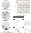 Timeet Beige White Brick Peel and Stick Wallpaper 17.7