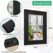 Black Vintage Rustic Wood Framed Wall Mirror Farmhouse Rectanglular Antique Decor Hanging Mirror for Bathroom Bedroom Living Room Entryway Large 16