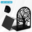 HappyHapi Book Ends, Metal Bookends for Shelves, Modern Tree Book Ends Decorative, Heavy Duty Book Holders Book Stoppers for Home Office Decor, 6.9