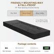 Fun Memories 66 Inch Fireplace Mantel - Long Floating Shelf, Wall Mounted Farmhouse Display with Invisible Heavy Duty Metal Bracket, Black, 2 Pack