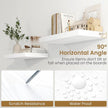 Fun Memories White Floating Shelves 36 Inch Long, 9.3 Inch Deep Floating Shelf 2 Pack for Wall Bathroom, Living Room, Kitchen, Large Long Wall Shelves with Heavy-Duty Bracket for Books Decor