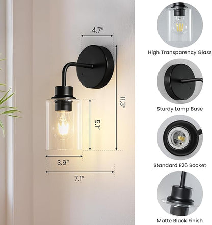 Battery Operated Wall Sconce Set of 2 - Dimmable Wireless Lamps for Wall Rechargeable Sconces Set of 2 with Remote Control, Cordless Battery Powered Wall Lights 3000K for Bathroom Bedroom