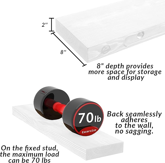 Rusitc Floating Shelves 48 inch Long 8 