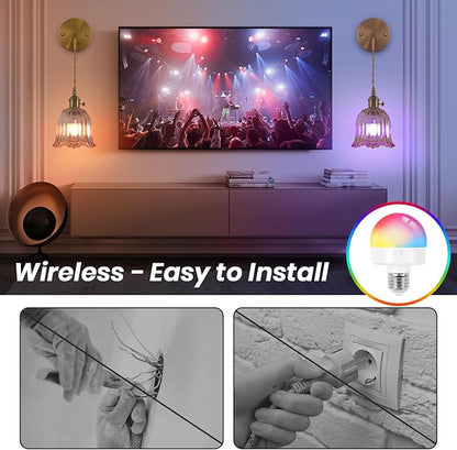 Battery Operated Wall Sconce Rechargeable,Wireless Wall Lamp with Adjustable Chain Retro Set of 2, Wall Light 12 Colors RGB with Dimmable Remote, Indoor Wall Lamp for Living Room Bedroom