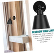 TEHAUX Nordic Modern Wall Light Black Wood Hanging Lamp Simple Chic Bedroom Wall Light for Corridor Durable Indoor Fixture with Contemporary Design