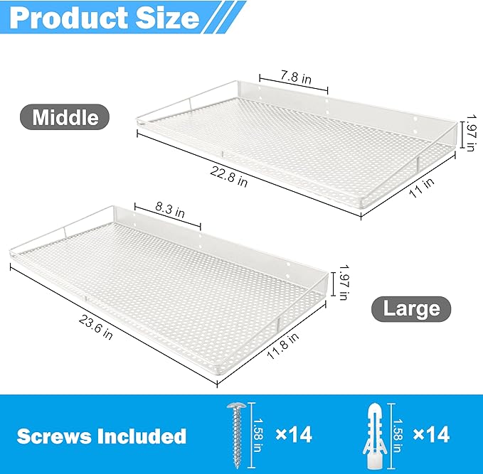 RedCall Heavy-Duty Wall Shelf, 2 Pack Garage Shelf, 23.5