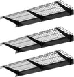 VEVOR 3-Tier Heavy Duty Wall Garage Shelving, 1 x 3 ft Steel Wall Mounted Shelving Unit, 11 x 36 Inch Per Shelf Floating Storage Metal Rack for Garage with 450 lbs Total Weight Capacity, Black