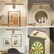 Picture Light 2 Pack, Rechargeable Picture Light for Paintings with Remotes, Wireless Picture Frame Light, 3 Lighting, 300LM Battery Operated Art Light for Display, Picture-Gold