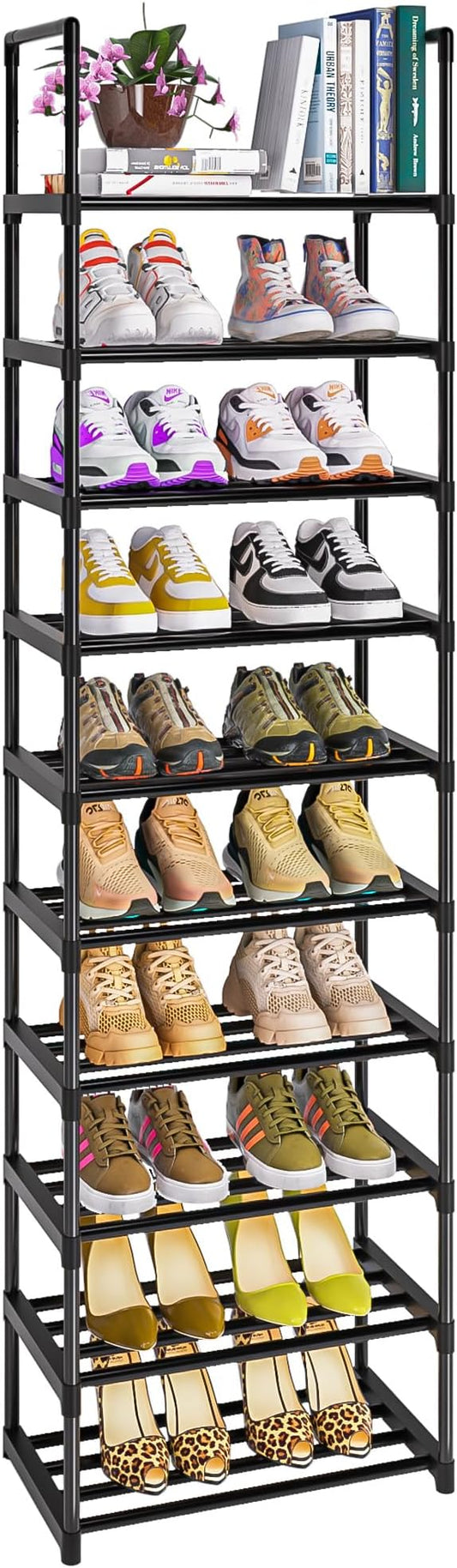 OYREL Shoe Rack, Sturdy Metal Shoe Rack Organizer,Narrow Shoe Racks for Closets,Shoes Rack,Shoe Stand,Shoe Shelf