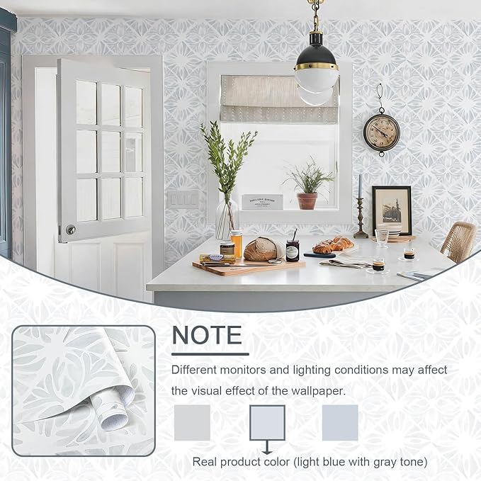 Blue Wallpaper Coastal Peel and Stick Wallpaper Boho 197