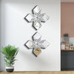 Crushed Diamond Decorative Mirror 2 Pack 16.75x16.75” Diamond Shape Glass Decor Wall Mirror for Home Decor, Accent Mirror