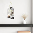 Funerom Small Decorative Arched Wall Mirror with White Frame, 15.8 x 9 inches, Small Modern Hanging Mirror for Bedroom Bathroom