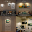 Picture Lights for Wall, Rechargeable 6000mAh Battery Wall Sconce with Remote & Timer, Dart Board Light for Poster Artwork Paintings Gallery, 3 Color Temperatures (2 Pack)