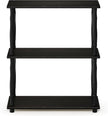 Furinno Turn-N-Tube 3-Tier Compact Multipurpose Shelf Display Rack with Classic Tube, Espresso/Black