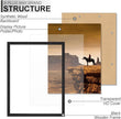 A PLUS MAX 20x26 Picture Frame Set of 2, Black Engineered Wood Frame for 20 x 26 Inch Picture Poster Photo, Light Weight 20 by 26 Frame with Wood-grain for Wall - 2 Pack/Black/20 x26