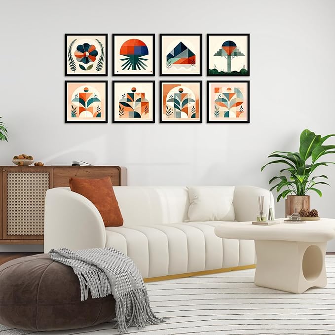 Hoikwo 18 Packs 8x8 Black Plastic Multi Picture Frames Set with Plastic Cover, for Family Photos, Artwork, Light Weight Bulk 8 by 8 Frames Pack for Wall Hanging and Table, Stylish Picture Frames