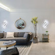 DELIPOP Wall Sconces, Modern Wall Sconce, 6500K Cool White Indoor Wall Light, Acrylic LED Wall Lights for Bedroom, Bathroom, Living Room, Hallway, Balcony (White)