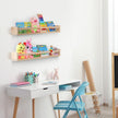 Nursery Shelves for Wall 32inches Set of 2，Natural Wood Wall Bookshelves for Kids Room - Floating Nursery Bookshelves (32inches Set of 2)