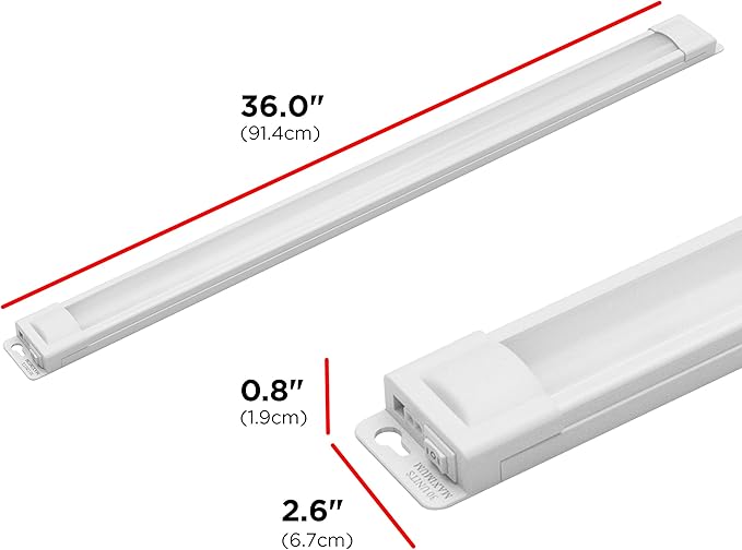 UltraPro 36 inch Plug-in Linkable Under Cabinet Lights, High/Low/Off, Warm White Light (2700K), LED Under Cabinet Lighting, Under Counter Lights for Kitchen, 44108