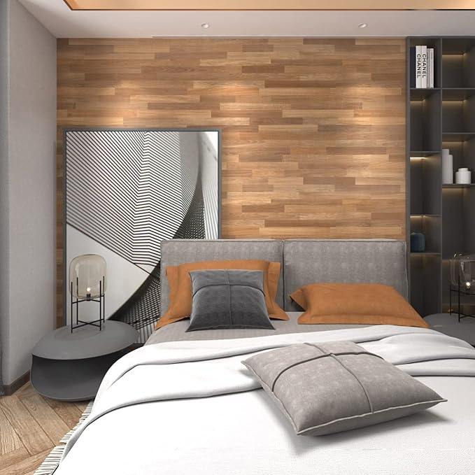 MelunMer Wood Peel and Stick Wallpaper Wood Grain Contact Paper for Cabinets Self Adhesive Removable Wallpaper Faux Wooden Contact Paper for Countertop Decorative Planks Panel 276 in L 15.7 in W