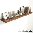 Fun Memories 55 Inch Fireplace Mantel Shelf, 10 Inch Deep Shelves for Display & Wall Storage, Rustic Wood Wall Shelf, Extra Long Floating Shelves for Living Room Laundry Room, Rustic Brown, Set of 1