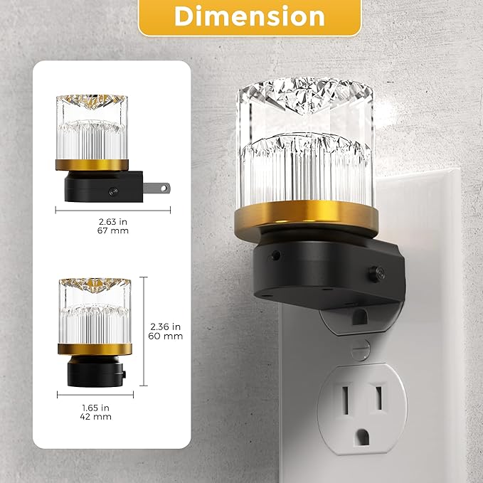L LOHAS LED Night Light, Night Lights Plug into Wall with 10 Color Change RBG Nightlight Plug in Wall, Built in Dusk to Dawn Sensor for Hallway, Bathroom, Rooms, 2 Pack