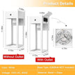 Dusk to Dawn Outdoor Light Fixtures Wall Mount, Outdoor Porch Lights with Outlet, Dusk to Dawn Outdoor Lighting for Doorway, Garage- White