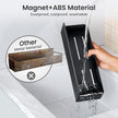 Magnetic Spice Rack for Refrigerator, Kitchen Organizer and Storage Shelf, Black (6 Pack)…